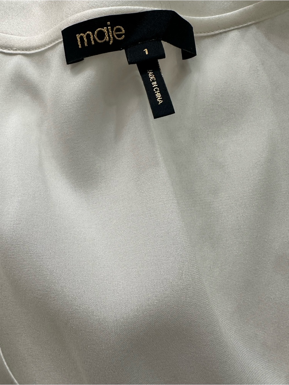 Maje White Scoop Neck Silk Tank - Picture 6 of 6